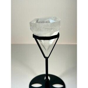 Quartz Diamond - Brazilian Diamond Quartz Gem + Custom Stand
